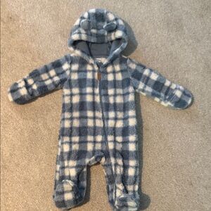 Cozy Plaid Baby One Piece